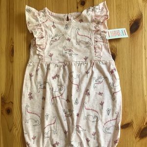 Pink dinosaur one piece outfit